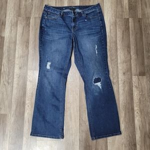 Lane Bryant Low Rise Bootcut Distressed Jeans